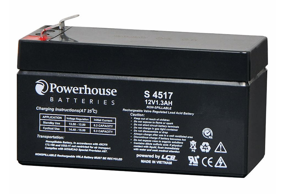 12V 1.3AH Battery Sealed Storage Batteries Lead Acid Rechargeable for Desk Lamp LED Light Device Loudspeaker UPS Batterie High