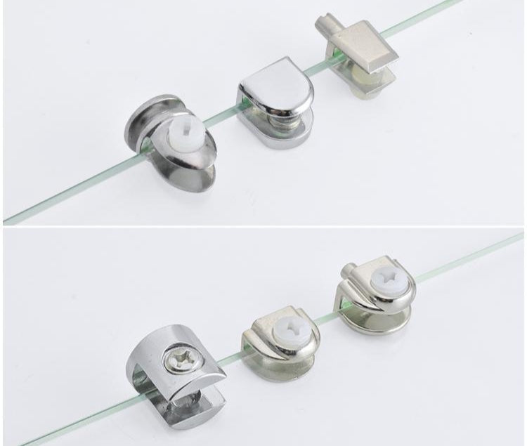 Glass Panel Clamp Bracket for Aluminium Profile – Chrome Finish