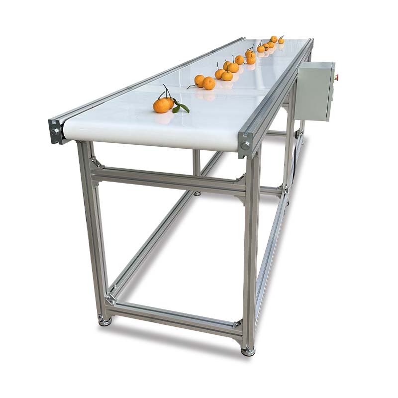 Industrial Flat Belt Conveyor – Aluminium Alloy Frame with PU Food Grade Belt(400x2000mm)