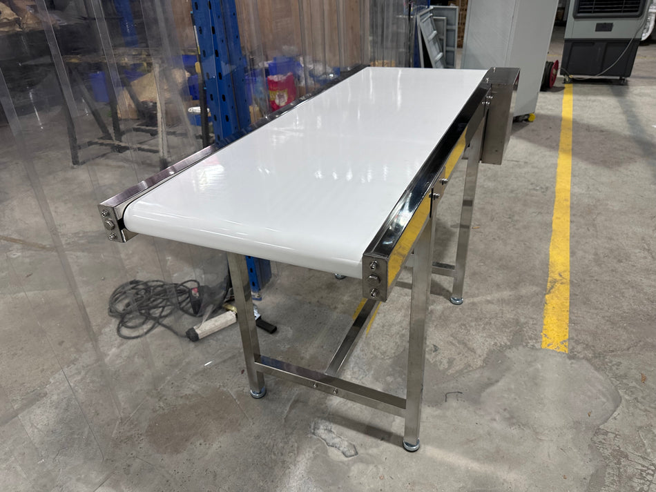 Flat Belt Conveyor  400mm x 1.5m (Food Grade)