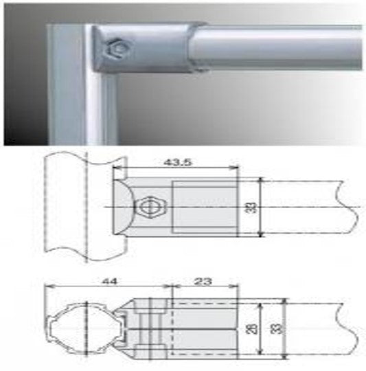 90 degree  Lean Tube Round connector