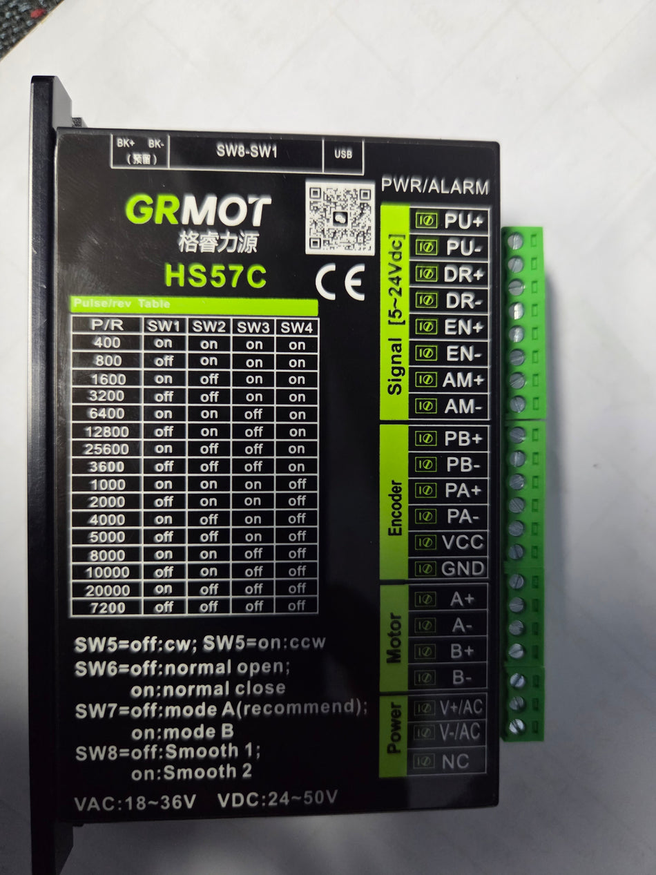 HSS57C Closed-Loop Stepper Motor Driver  (Digital, DSP-Controlled, for NEMA 23/24 Motors)