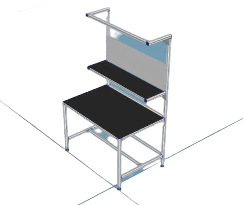 1500x970 x660mm  (H x L x W) Workbench