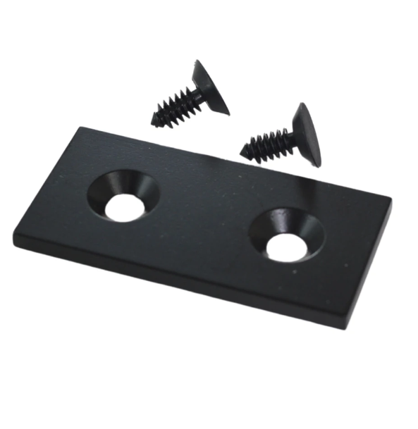 Black anodized 40×80 End Cap Bracket A – 40 Series