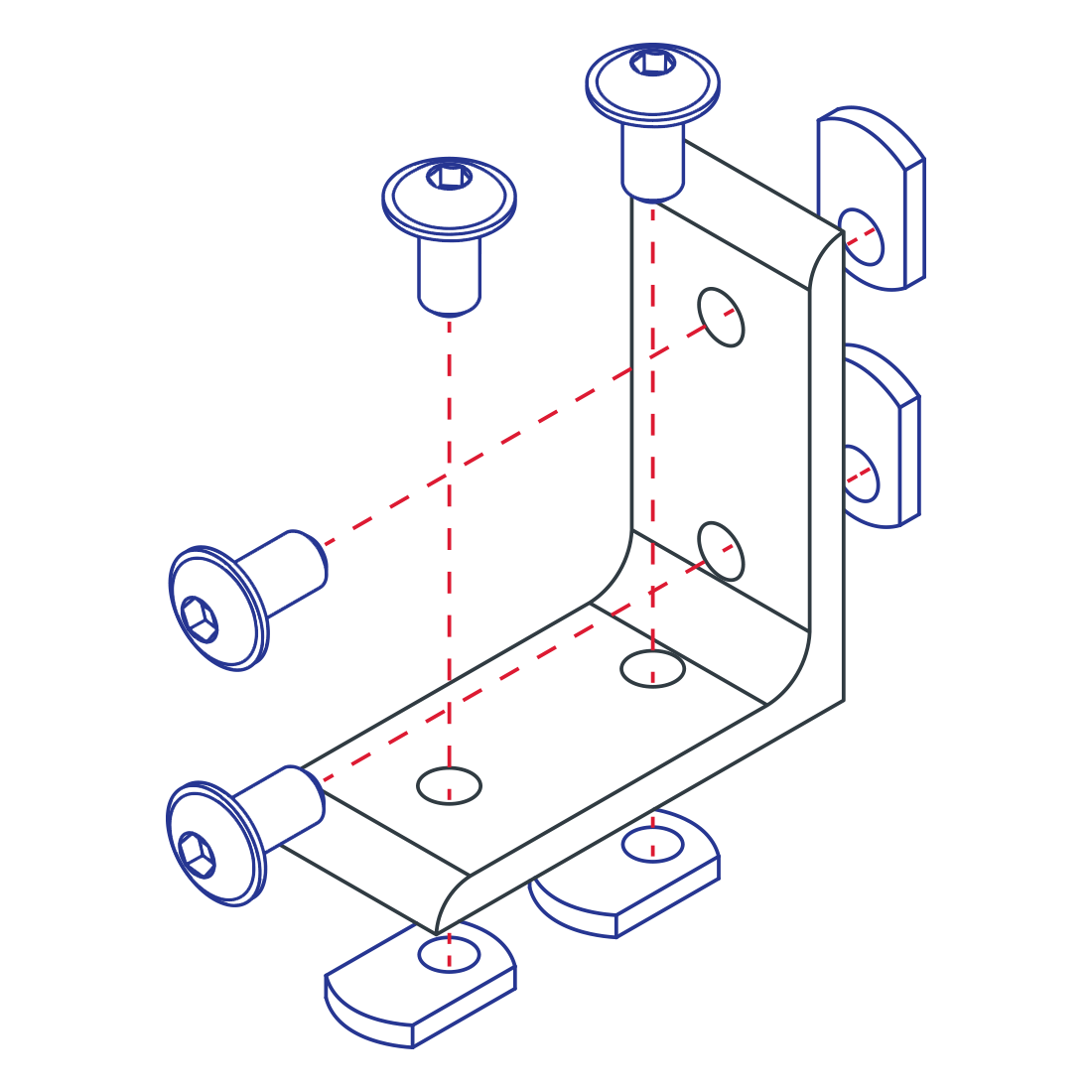 Ready Tube Frame 40 Series & Ready Tube 4 Holes - Tall Corner Bracket – RM components