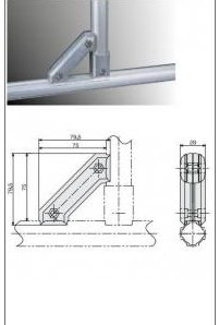 45 degree support  Lean Tube Round connector