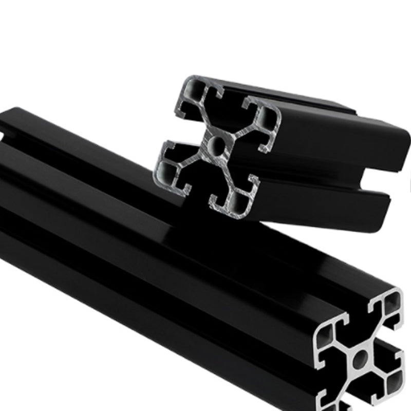 Black Profile 40×40 – 4-Slot (Standard Duty)