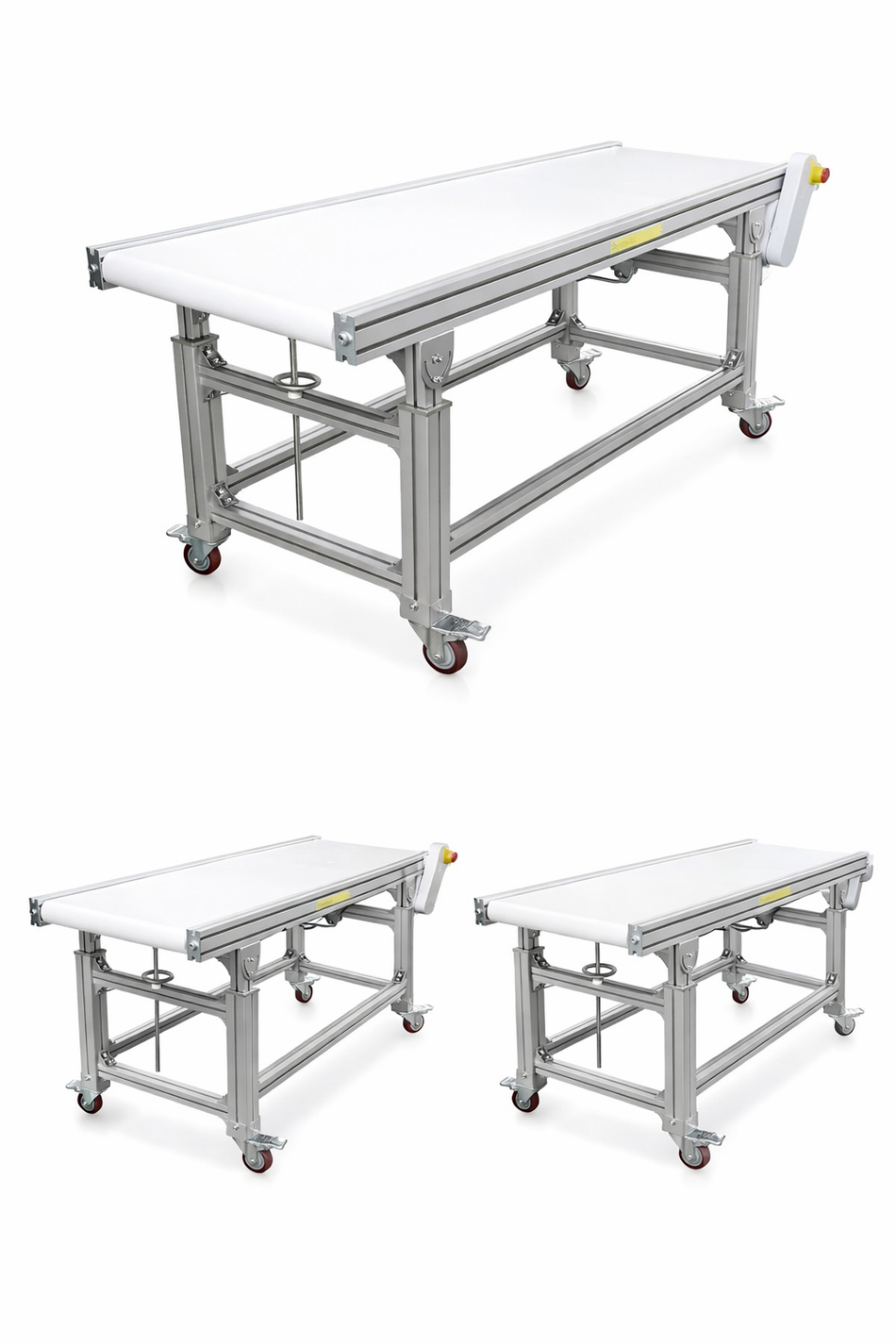 Adjustable Height Food-Grade Flat Belt Conveyor – 1.5m (500mm Belt Width)