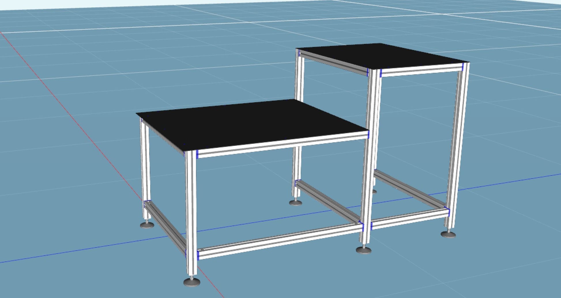 Medical Lab Split Level Trespa Top Split Level Table For LAB – RM components