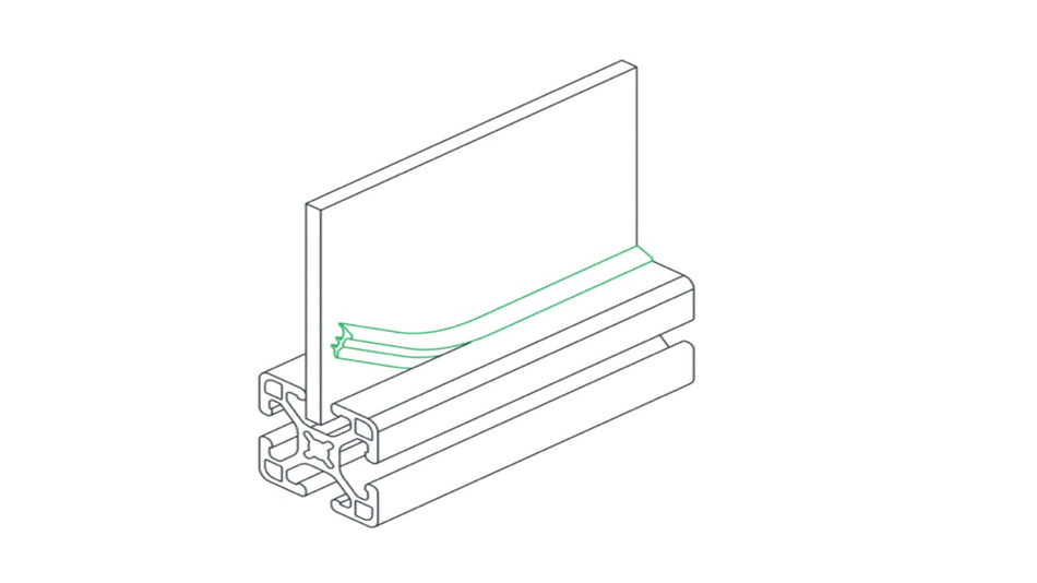 T- Slots Rubber Seal Strip for Aluminum Framing Panels Slot 6mm 8mm 10mm 2020 2040 3030 3060 4040 4080 4545