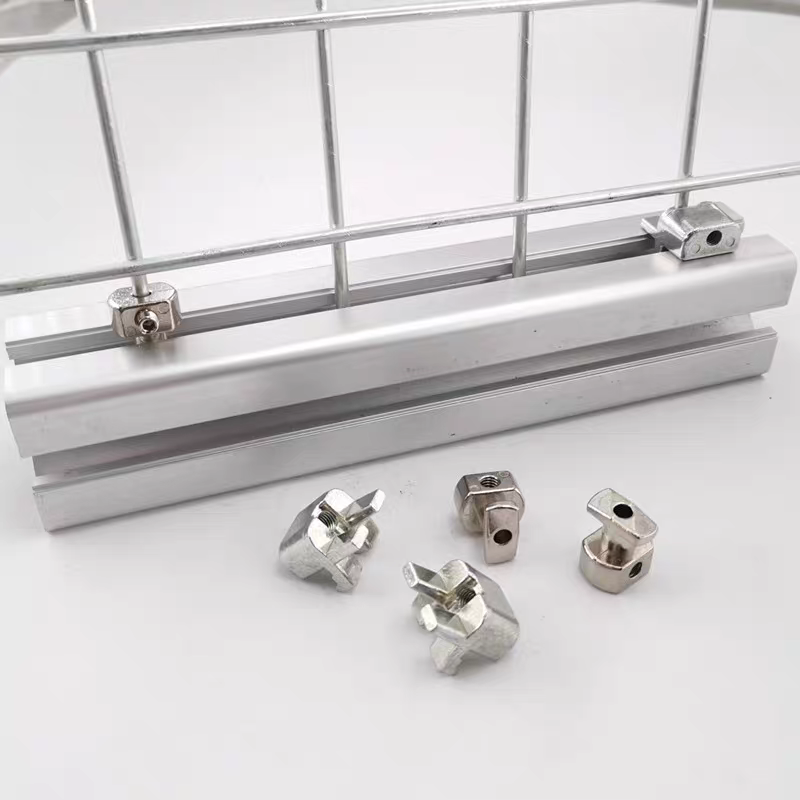 Steel Mesh Mounting Brackets for Aluminium Profiles