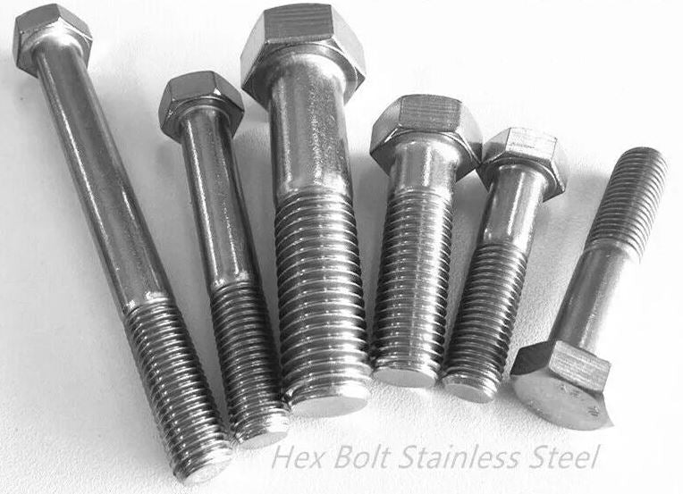 Pack of 10 Pcs M8x50mm Stainless Steel Hex Head Bolts