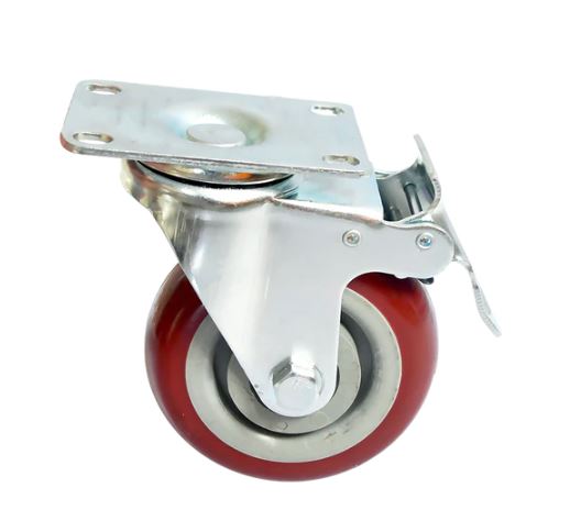 75 mm 3 Inches Ball Bearing PU Polyurethane Rust-proof Caster Wheel