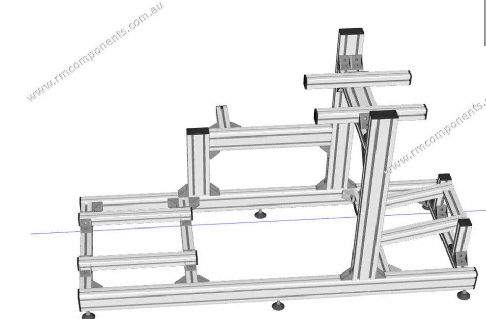 T slot aluminium profile  Racing simulation rig - Frame Silver