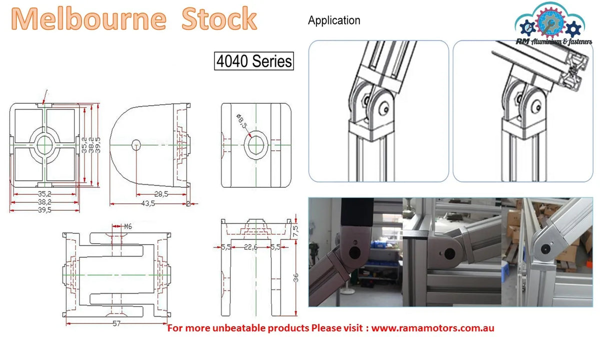 Pivot Component 40 Series Universal Pivot Joint – RM components