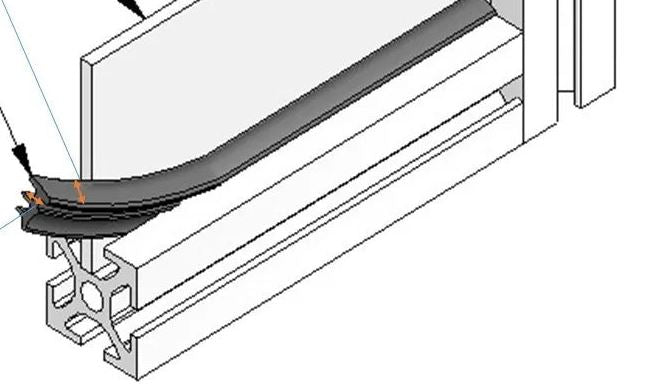 T- Slots Seal Strips for Aluminum Framing Panels (20 series /6mm slots)