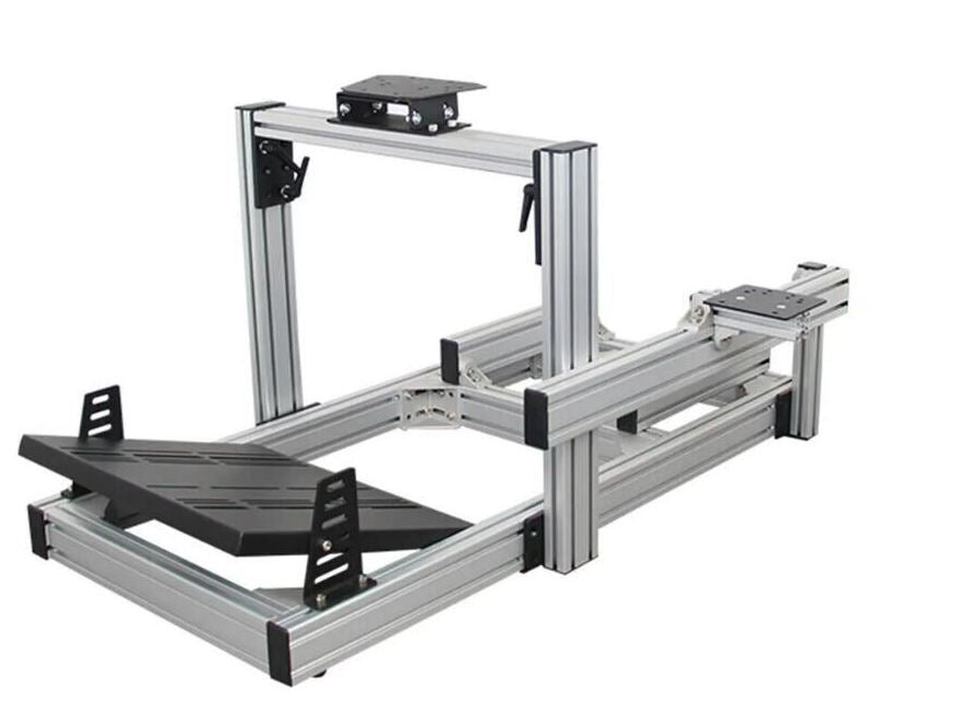 Silver anodized aluminium extrusion sim racing rig  extremely strong