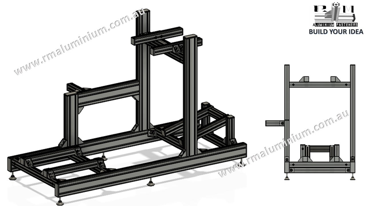 T slot aluminium profile Racing simulation rig - Frame Black – RM ...
