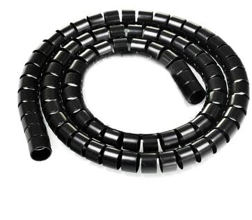 10mm Spiral Cable Tidy Wrap Management Storage Organizer 2M for TV Computer (Black)