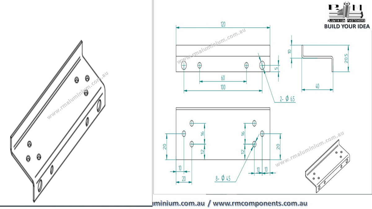 Cable Drag Chain Mounting Bracket and chain support bracket – RM components
