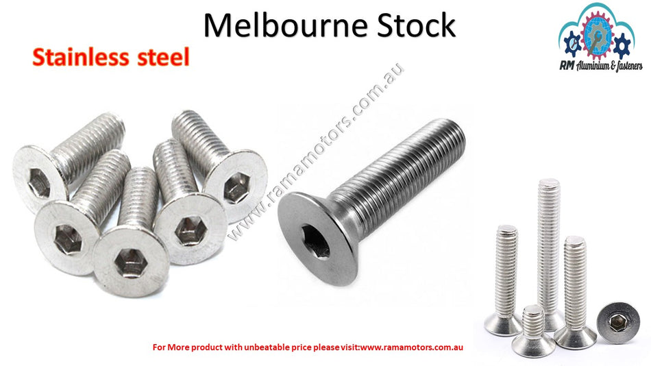 Pack of 20 pcs ,M3x8 Stainless Steel  Countersunk /socket head cap screw