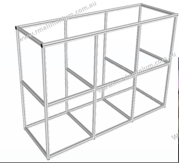 Custom designed Silver T slot Aluminium profile fish tank stand Frame
