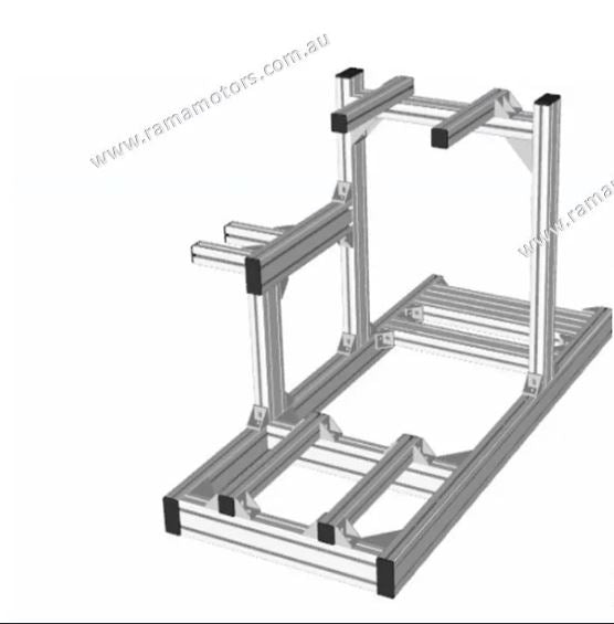 Black anodized aluminium extrusion sim racing rig cockpit Very Strong
