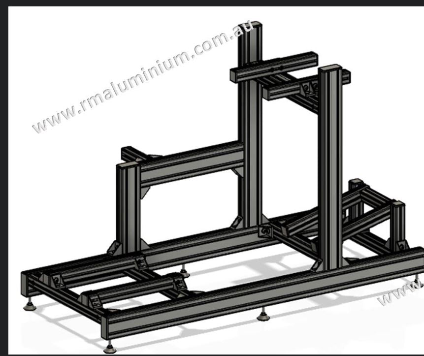 T slot aluminium profile  Racing simulation rig - Frame Black